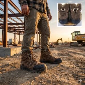 Cougar Paws Estimator Roofing Boots Men's Size 9 Style CPES Brown Leather Grip